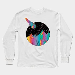 shooting stars and mountains Long Sleeve T-Shirt